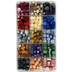  cургуч изоляция штамп комплект цвет изобилие бисер ( металлик, 15 -цветный набор )