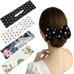 デフトバン お団子 ヘアメーカー シュシュ 髪飾り かわいい 髪アップ ヘアアレンジ 4色セット