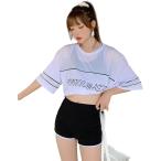  электрический цирк купальный костюм танкини женский бикини tops 3 позиций комплект вода суша обе для путешествие бассейн ( белый, M)