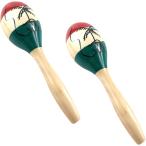  хорошая вещь labomala rental зеленый музыкальные инструменты караоке симпатичный Maracas из дерева 2 шт. комплект ( cocos nucifera. дерево зеленый )