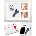  baby рама отпечаток руки пара type Северная Европа из дерева baby фоторамка младенец подарок (White, чернила накладка 1 листов имеется )