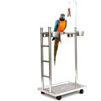  попугай подставка bird подставка птица Play подставка bird клетка нержавеющая сталь с роликами .( серебряный, жердочка диаметр 3.2CM)
