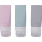  заполняющий бутылка силикон производства небольшое количество . контейнер путешествие 3 шт. комплект розовый зеленый серый 38ml( розовый зеленый серый 38ml)