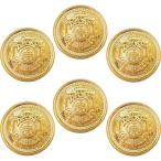 ボタン ブレザー用ボタン スーツボタン オリジナル収納袋付き 金 ゴールド 6個((4)金 ゴールド 6個,  20ｍｍ)