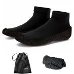  супер-легкий фитнес обувь йога тренировка туфли без застежки предотвращение скольжения мобильный складной для мужчин и женщин ( черный, 23.5 cm)