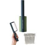 直立型スタイリッシュハンディクリーナー カーペットクリーナー 粘着クリーナー ミニ 本体 フローリング(グリーン＋お試し＋スペア3個)