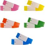 使い捨て リストバンド 500枚 無地 蛍光色 イベント ライブ クラブ 手首 入場 テープ