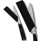 包丁ケース 包丁カバー ナイフカバー シース 包丁収納 持ち運び アウトドア(ブラック,  2点（ナイフ＋ペティ）)