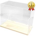【Yahoo!ランキング1位入賞】ディスプレイケース コレクションケース 展示 フィギュア アクリル製 木目調台座 組立式 3段 クリア MDM