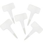  садоводство этикетка растения бирка садоводство цветок . горшок .T type чёрный повторный использование возможность 100 шт. комплект белый ( белый, 10 x 6 cm)