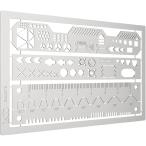 エッチングガイド スジボリガイド 筋彫り テンプレート 定規 ステンレス プラモデル ガンプラ 模型 (タイプ3)