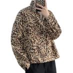 a spec rusio рубашка с длинным рукавом модный casual рубашка Leopard Brown ( Leopard Brown, XL)