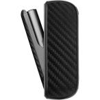 コンパチブル IQOS ILUMA用のケース ドアカバー アイコスイルマ用ケース 2点セット PUレザー 持ち運び便利 MDM(ブラック)