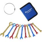 SPEEDWOX ミニスパナセット 10本組 4mm-11mm ミニレンチ カラーメッキ 片目片口タイプ ミニコンビネーションレンチセット