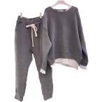 nibnnoichi плюс обратная сторона ворсистый выставить тренировочный джерси футболка верх и низ женский ( серый, M)