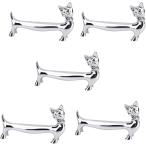 ショッピング箸置き 箸置き 猫 ナイフ フォーク おしゃれ 5個 セット ゴールドクレスト カトラリーレスト ナイフレスト 皿 ダイニング テーブル MDM(子猫)