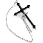  10 знак . серьги модный дизайн Cross цепь одна сторона уголок Gothic and Lolita Лолита K-POP.. мужской ti-s симпатичный ( черный )
