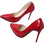 ハイヒール パンプス エナメル ポインテッド ピン 赤 24.0cm( レッド,  24.0 cm)
