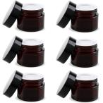  крем контейнер затемнение бутылка стекло изменение содержания .6 шт. комплект Brown ( Brown, 50g)