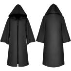  костюмированная игра для с капюшоном чёрный черный манто pe -тактный маска пар punk Halloween костюм ( черный, Free Size)