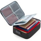 書類収納バッグ 金庫 ケース ダイヤルロック式 トラベルポーチ