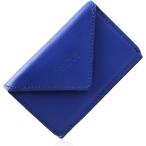 ミニ財布 レディース 三つ折り 本革 コンパクト 小さい(ブルー)