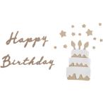  день рождения день рождения Birthday баннер оборудование орнамент украшение простой натуральный фетр кекс +( Brown, фетр баннер )