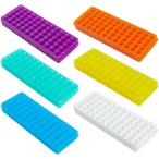 6個 試験管立て 60穴 遠心管ラック チューブラック 両側試験管ラック( 6色)