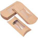 30 шт pillow box подушка type прозрачный окно сборка тип craft бумага box печенье упаковка ( дерево. цвет, 16x7.8x2.5cm)