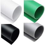撮影用 PVC バックペーパー 4色セット 白 黒 灰 緑 背景布 背景紙 ハイブリッド 商品撮影 小物 写真 つや消し 光沢
