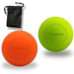 マッサージボール ストレッチボール 首 肩 背中 ふくらはぎ 腰 お尻 太もも 足裏 筋膜リリース 2個組(オレンジ＆グリーン)