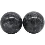健身球 健康球 健康ボール 天然石ボール 脳活ボール トレーニング器具 ２個セット MDM(ダークグレー,  S)