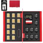 BLUECRAFT SIM*SD карта кейс для хранения aluminium двусторонний модель максимальный 21 шт. входит nanoSIM12 листов SD1 листов ( красный )