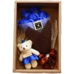  soap flower soap flower .. not flower gift Mother's Day present rose bear attaching ( blue )