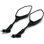 オートバイ バイクミラー 汎用 YAMAHA 川崎 ホンダ MT-07 MT-09 PCX GROM Z125 8MM(ブラック)