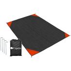 レジャーシート 200 x 170 グランドシート 防水 大判 軽量 コンパクト 持ち運び袋・ペグ付き( ブラックxレッド)