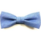  сделано в Японии semi бабочка хлопок Denim Glenn проверка бабочка галстук ( sax, Free Size)