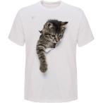  футболка кошка интересный Trick искусство casual простой черный кошка XXXL( NO.2, 3XL)