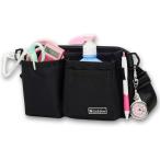 ナースポーチ 現役看護師監修 ウエストポーチ 看護師ポーチ (黒,  22.5cm x 15cm x 3cm)