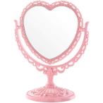  настольный зеркало Heart type симпатичный модный макияж cosme красота косметика зеркало подставка 360 раз вращение девочка .. sama ( розовый )