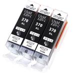 【互換品】Canon 互換 キャノン インク カートリッジ BCI-370XLBK 増量タイプ(BCI-370XLBK ブラック３本)