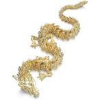 ショッピング辰 龍 ドラゴン 3D 金 髭 干支 辰 置き物 竜 商売繁盛 金運 運気 お守り 魔除 動き(ゴールド/可動性,  長さ約23cm)