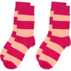  женский носки окантовка розовый носки полоса 2 пар комплект ( розовый, Free Size)