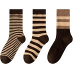  носки женский окантовка чай цвет носки 3 пар комплект ( Brown, Free Size)