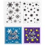 160x110mm クリスマスシール ステッカー ギフトシール 手帳シール ごほうびシール スノーフレークパターン 防水 MDM( 混合色)