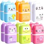 ローラー消しゴム 動物 6種類 12個セット かわいい 文房具