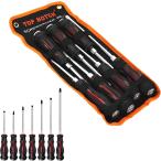 貫通ドライバー セット プラス マイナス マグネット付き 7本 工具 DIY 修理