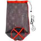 スカリ 釣り すかり 網 魚 活かし ビク ネット 折りたたみ 小型 コンパクト 軽量 ロープ長3m (ブラック, 80x35cm)