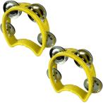 AllBright тамбурин исполнение музыкальные инструменты ударный инструмент караоке пик вверх половина иен type 2 шт. комплект круглый ( желтый )