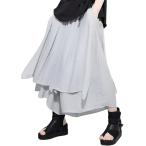  гаучо брюки женский широкий брюки ska ntsu длинный свободно талия резина осень flair mi утечка ( серый, Free Size)